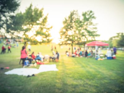 people in a park